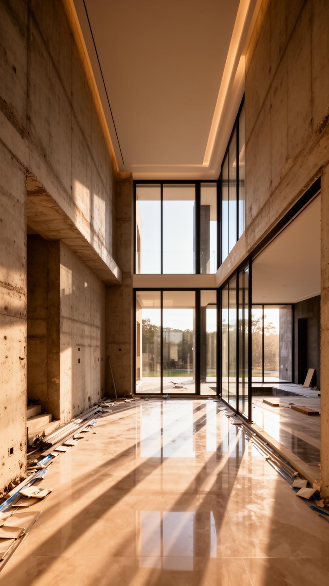 Interior em obra